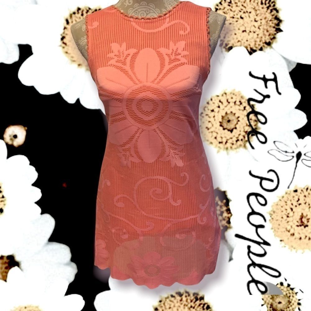 New Romantics Womens Sleeveless Zip Up Coral Floral Sheath Dress Size 2 - Picture 2 of 7